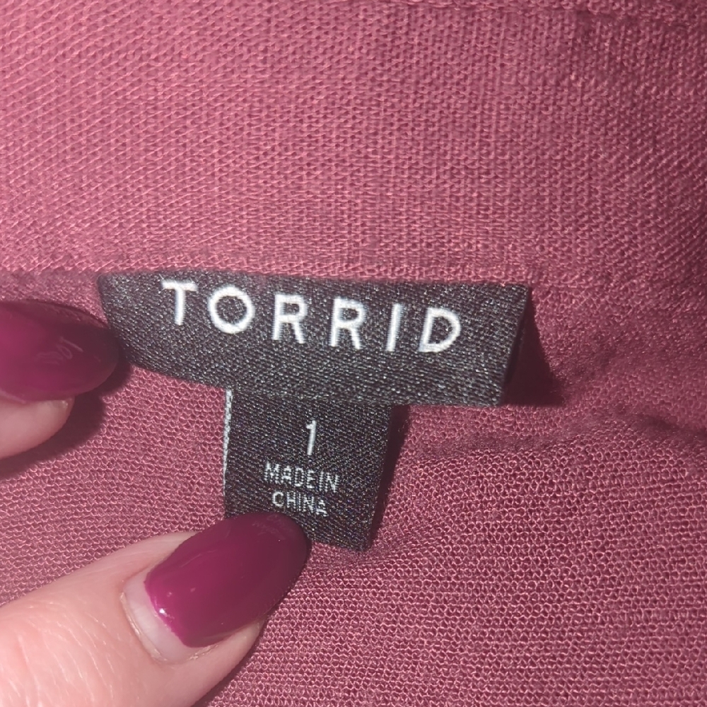 TORRID Mauve Collared Button-Down Dress 2x(14-16) - Picture 8 of 11